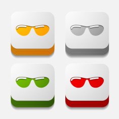square button sunglasses N31