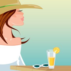 Enjoying a drink