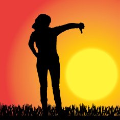Vector silhouette of a woman N432
