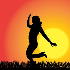 Vector silhouette of a woman N435