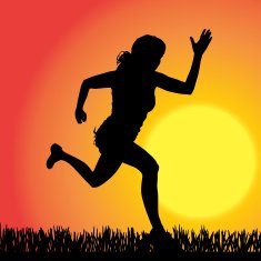 Vector silhouette of a woman N440