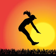 Vector silhouette of a woman N441