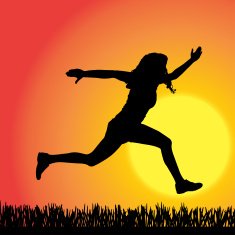 Vector silhouette of a woman N446