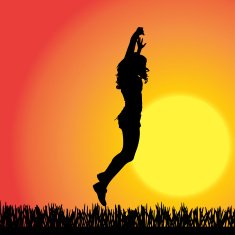 Vector silhouette of a woman N448