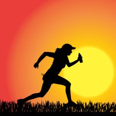 Vector silhouette of a woman N449
