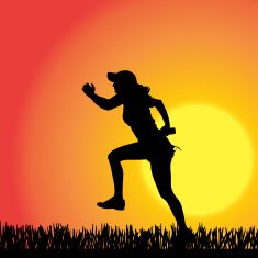 Vector silhouette of a woman N450