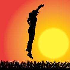 Vector silhouette of a woman N451