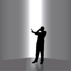 Vector silhouettes of businessman N10