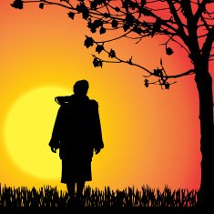 Vector silhouette of a woman N458