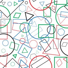 Vector illustration seamless pattern colour geometrical figures for background