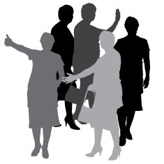 Vector silhouette of a woman N466