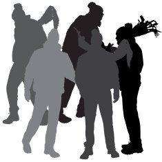 Vector silhouette of a man N84