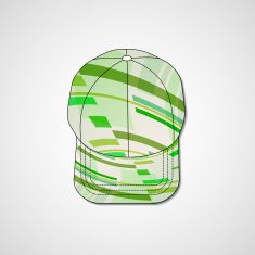 Abstract illustration on peaked cap N14