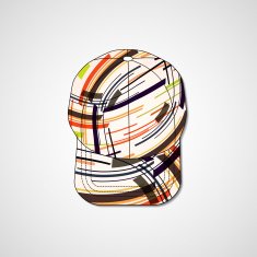 Abstract illustration on peaked cap N15