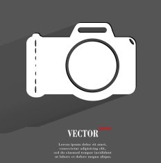 Photo camera icon flat modern design