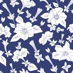 White floral seamless pattern