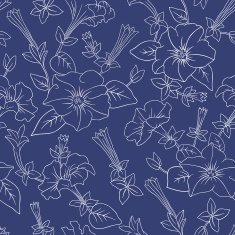 Blue floral seamless pattern N2