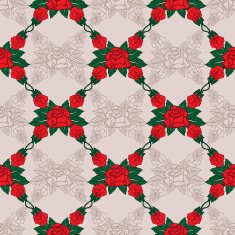 vector pattern with roses N4