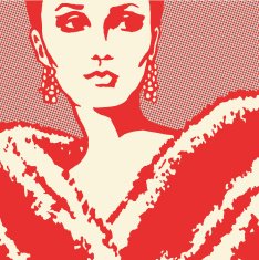 Woman Wearing Fur Wrap N2