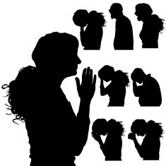 Vector Silhouette Of People N115