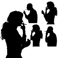 Vector Silhouette Of People N116