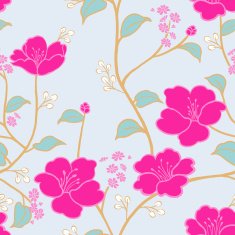 Vivid repeating floral