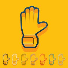 Flat design gloves N6