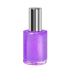Nail polish with silver cap on a white background Vector N2