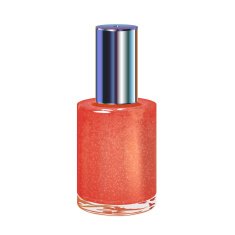 Nail polish with silver cap on a white background Vector N3