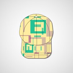 Abstract illustration on peaked cap N19