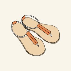 Women's orange sandals