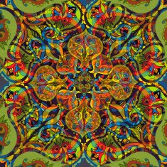 Vintage colourful ornament