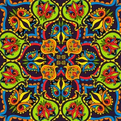 Vintage colourful ornament N2