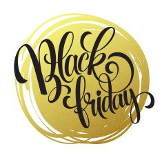 Black friday golden text design Vector illustration N2