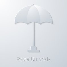 Summer Travel Paper Umbrella flat vector icon
