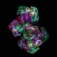 Digital Fractal on Black N1110
