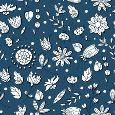 Vector floral seamless pattern illustration N3