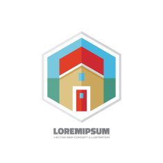 Home building - vector sign concept illustration