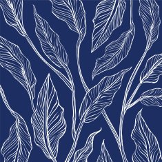 Background of blue print leaf