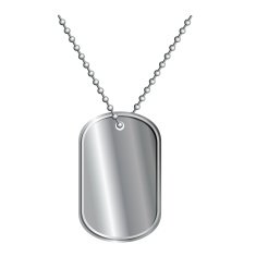 Army badge on chain Soldiers death Medallion Pure metal