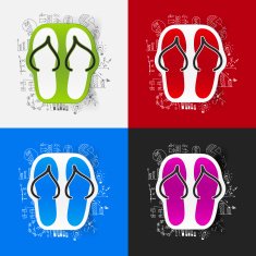 Drawing business formulas slippers N4