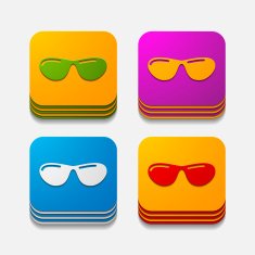 square button sunglasses N37