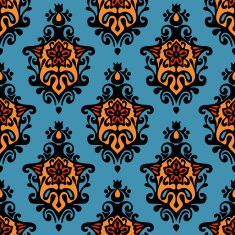 Damask seamless floral vector