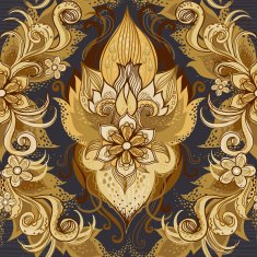 Traditional floral pattern in retro style N3