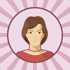 Single vector woman avatar N4