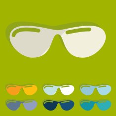 Flat design sunglasses N18
