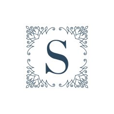 Flourish logo template ornament label N5