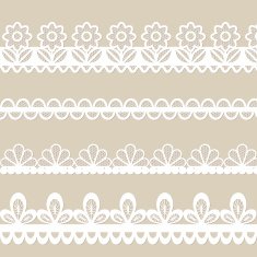 Set of lace vector borders