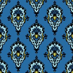 Damask seamless ornamental motif vector