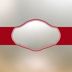Vintage card with red ribbon EPS 8 N2